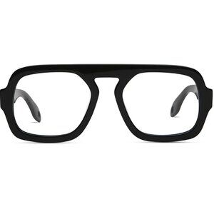 NEW Elisa Johnson Jane in Gloss Black Optical Lens Glasses NWT AVIATOR THICK